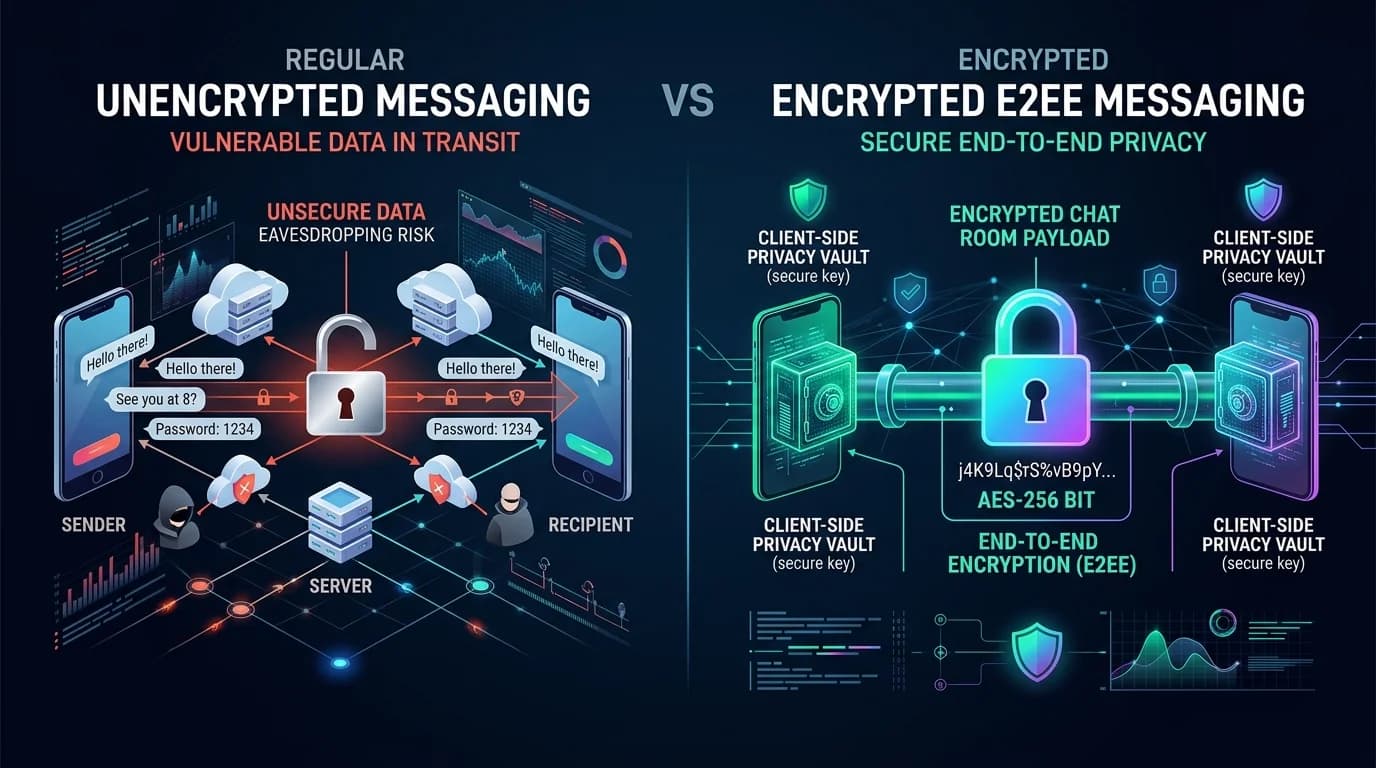 Encrypted Chat vs Regular Messaging: Which Is Actually Private? Encrypted Chat vs Regular Messaging: Which Is Actually Private?